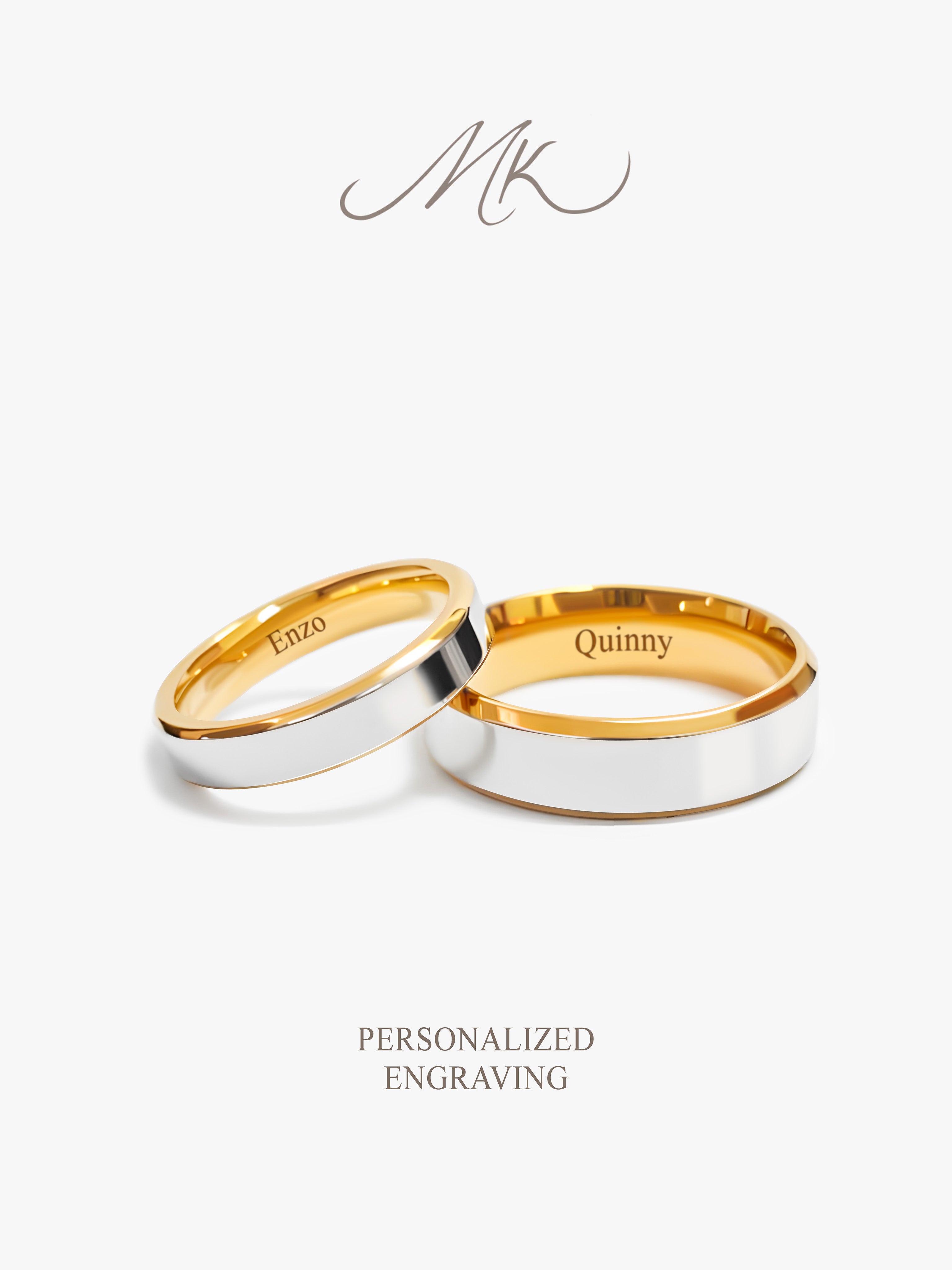 Madacus Gold Lining Ring [ENGRAVABLE]