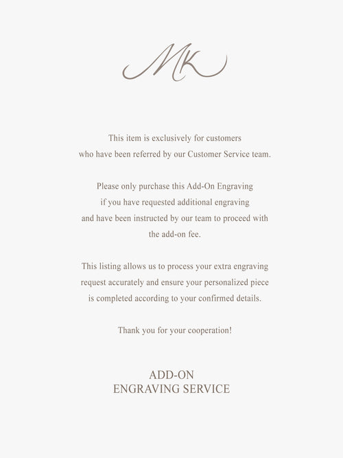 Add-On Engraving Service
