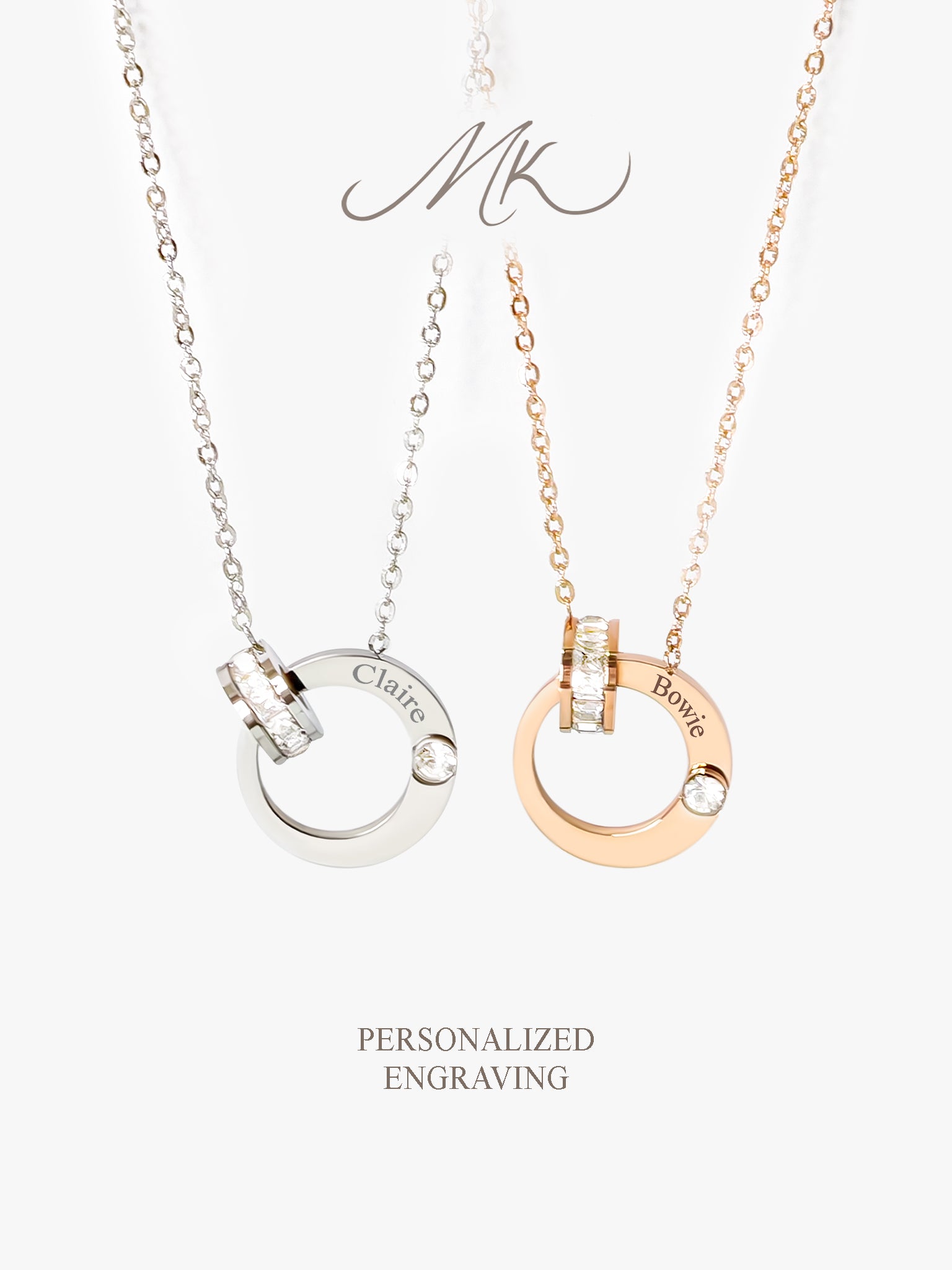 Crescent Moon Necklace [ENGRAVABLE]