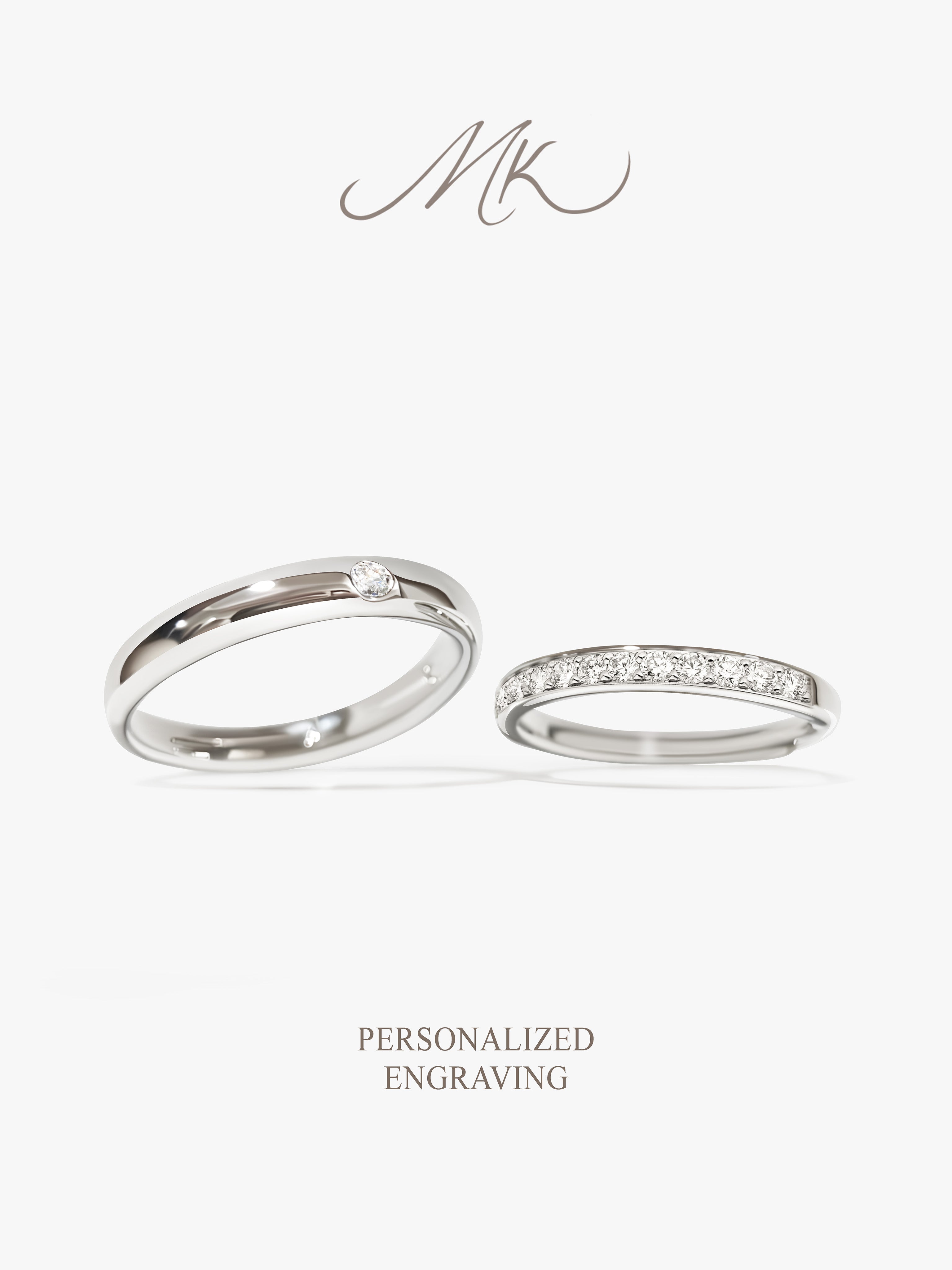 Charlotte Channel Set Diamond Ring [ENGRAVABLE]