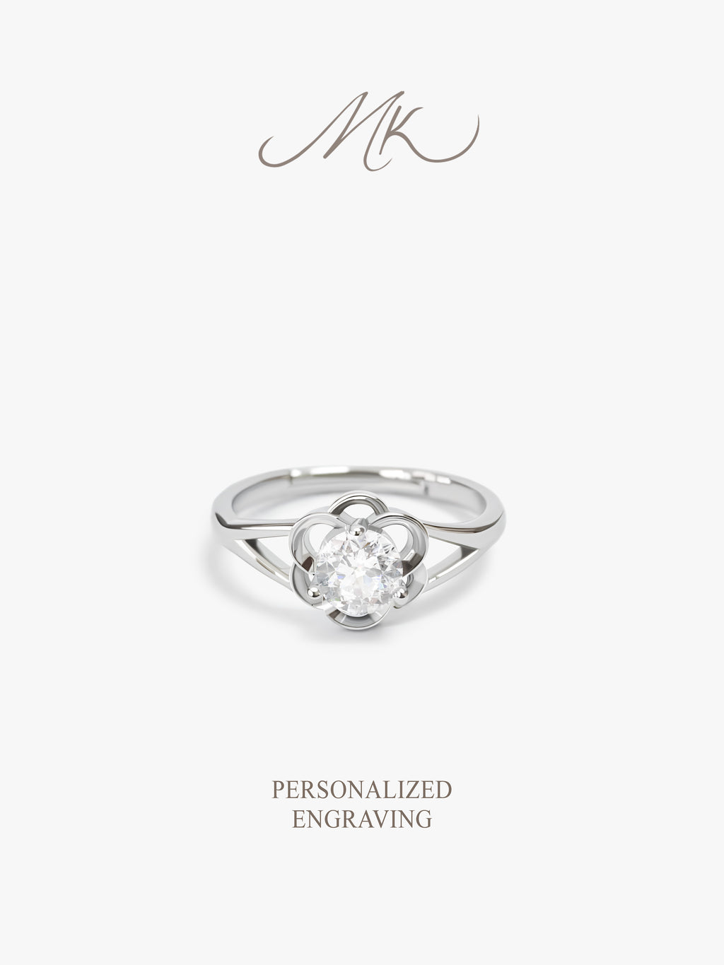 Bloom of Hepatica Ring [ENGRAVABLE]