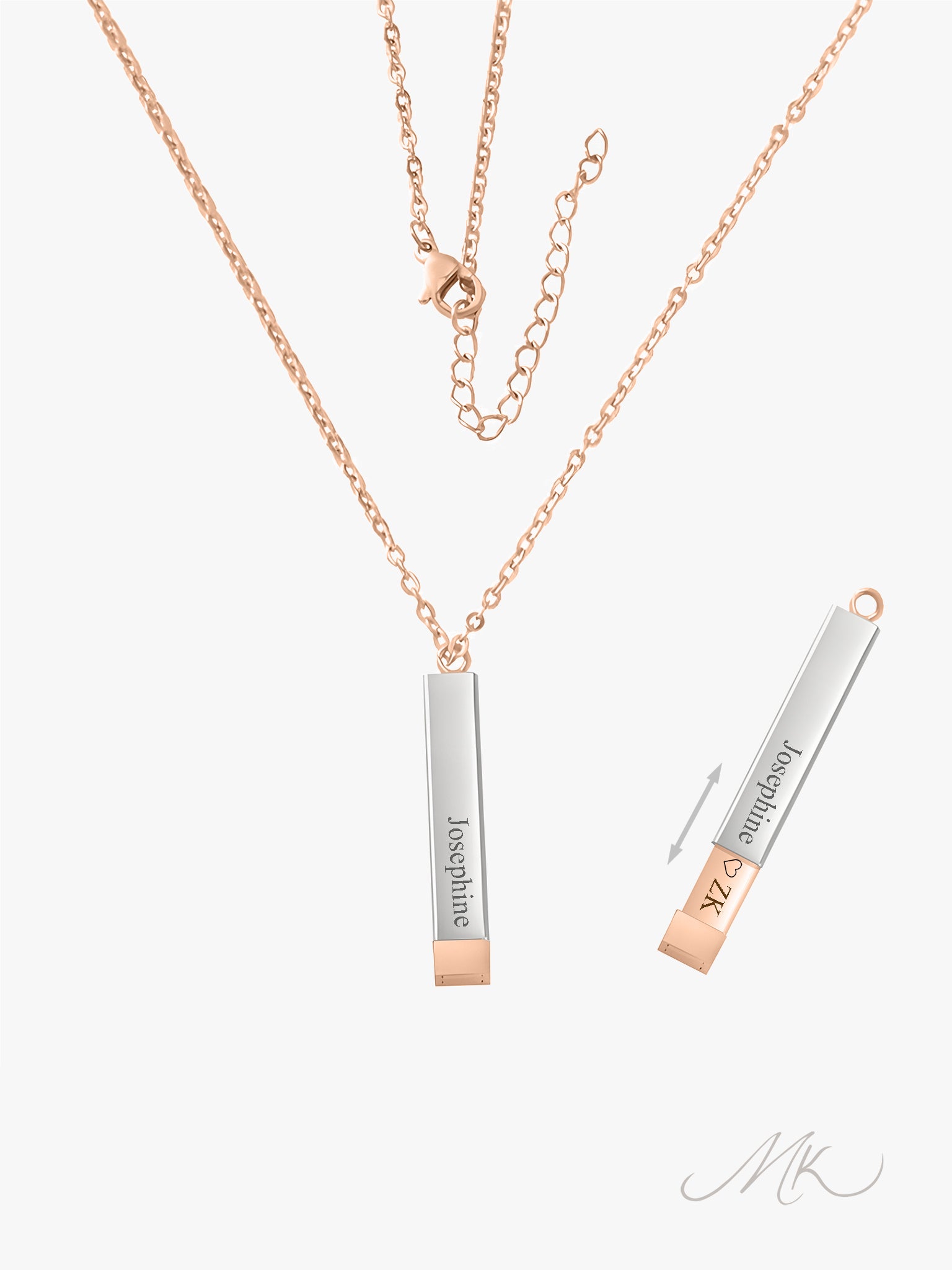 Secret Bar Necklace [ENGRAVABLE]