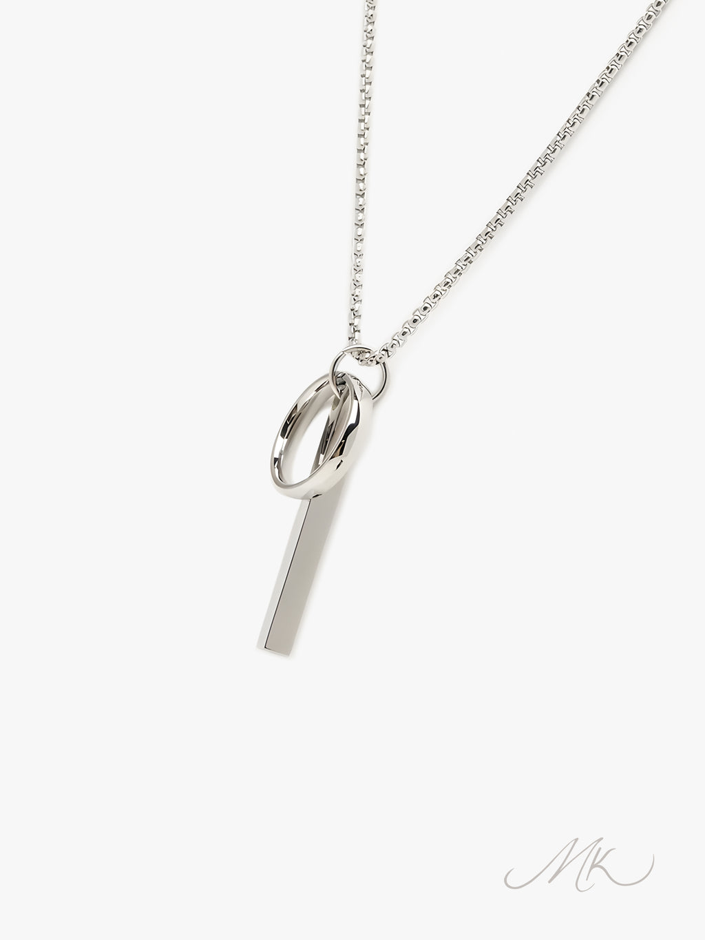 Circle Bar Necklace [ENGRAVABLE]