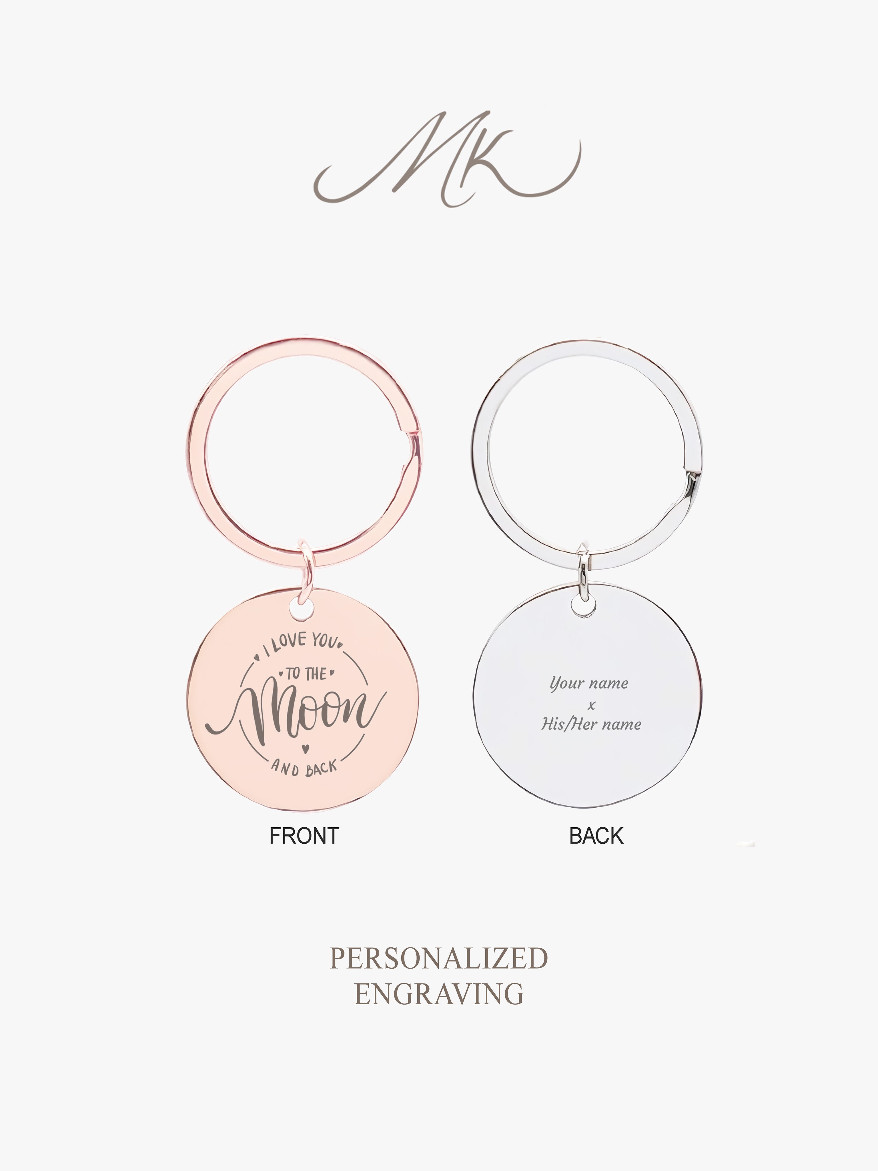 Classic Round Metal Keychain [ENGRAVABLE]