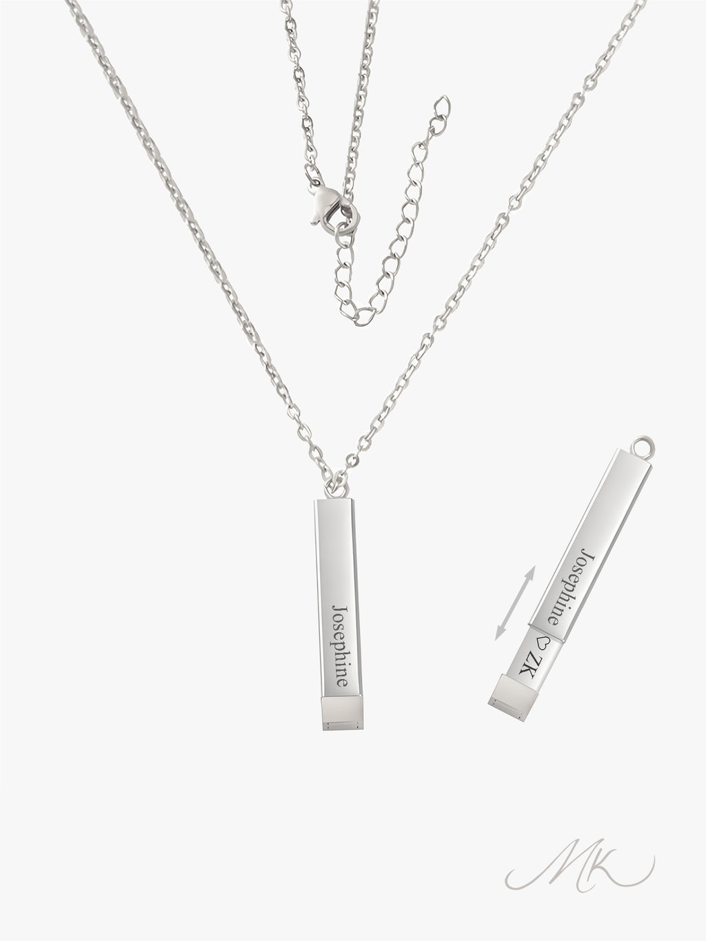 Secret Bar Necklace [ENGRAVABLE]