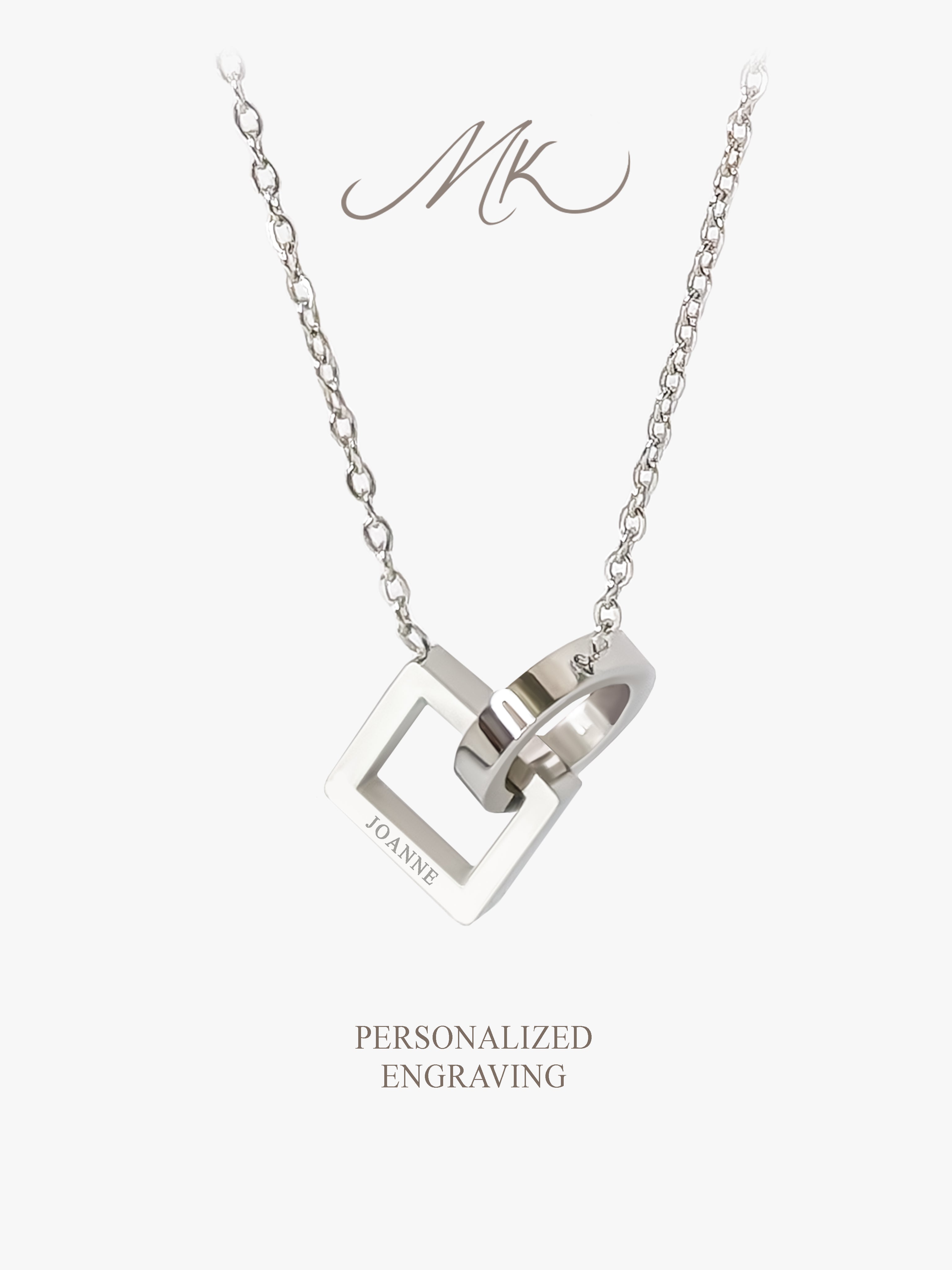 Charmed Angles Necklace [ENGRAVABLE]