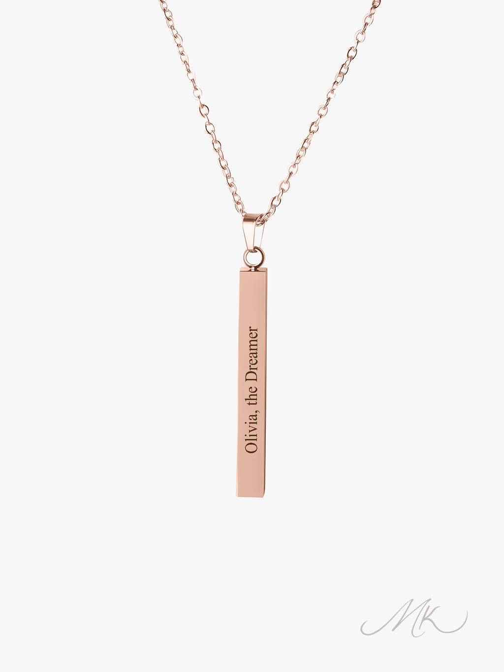 Modern Bar II Necklace [ENGRAVABLE]