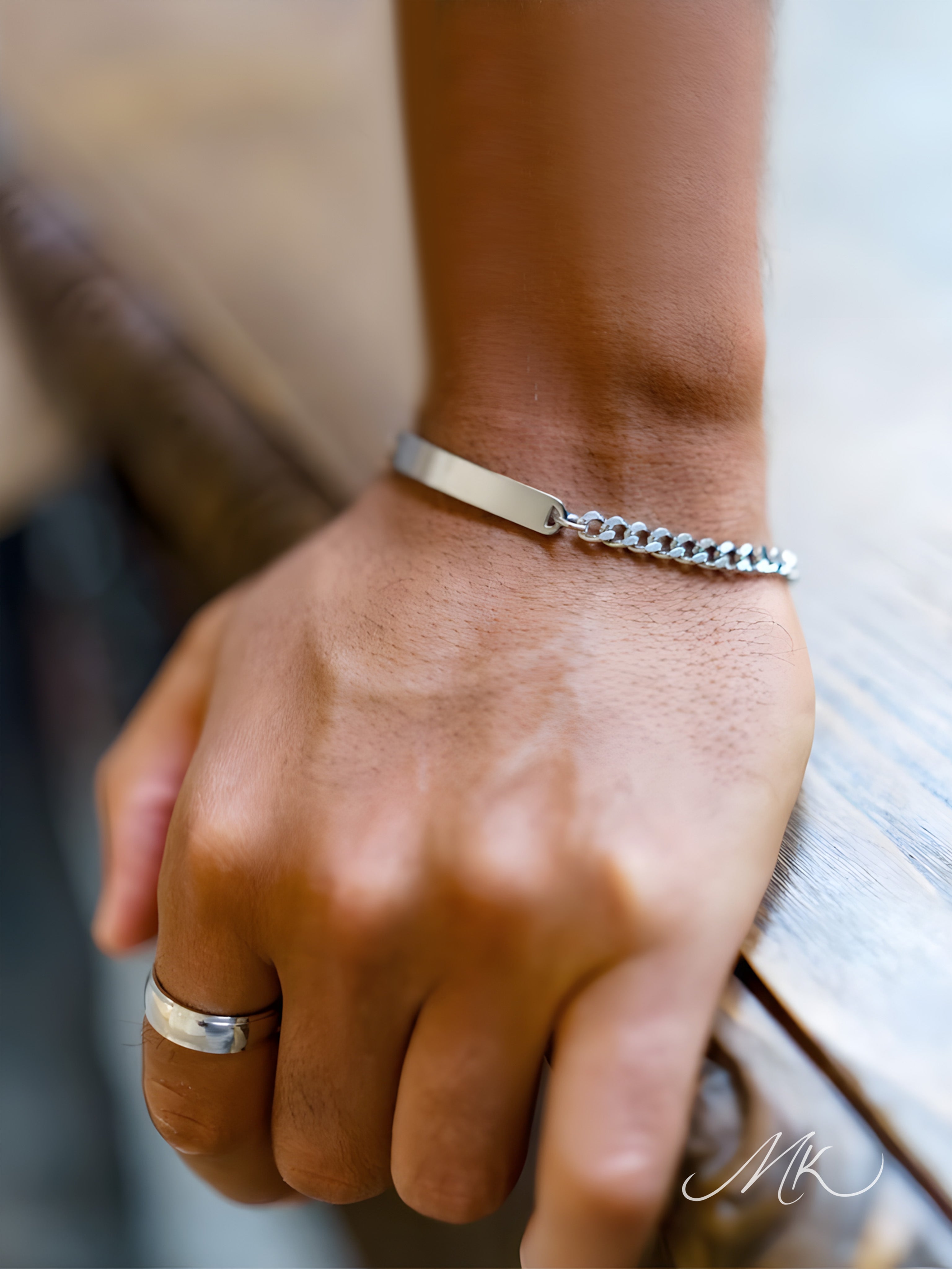 Nolan Curb Chain Bracelet [ENGRAVABLE]