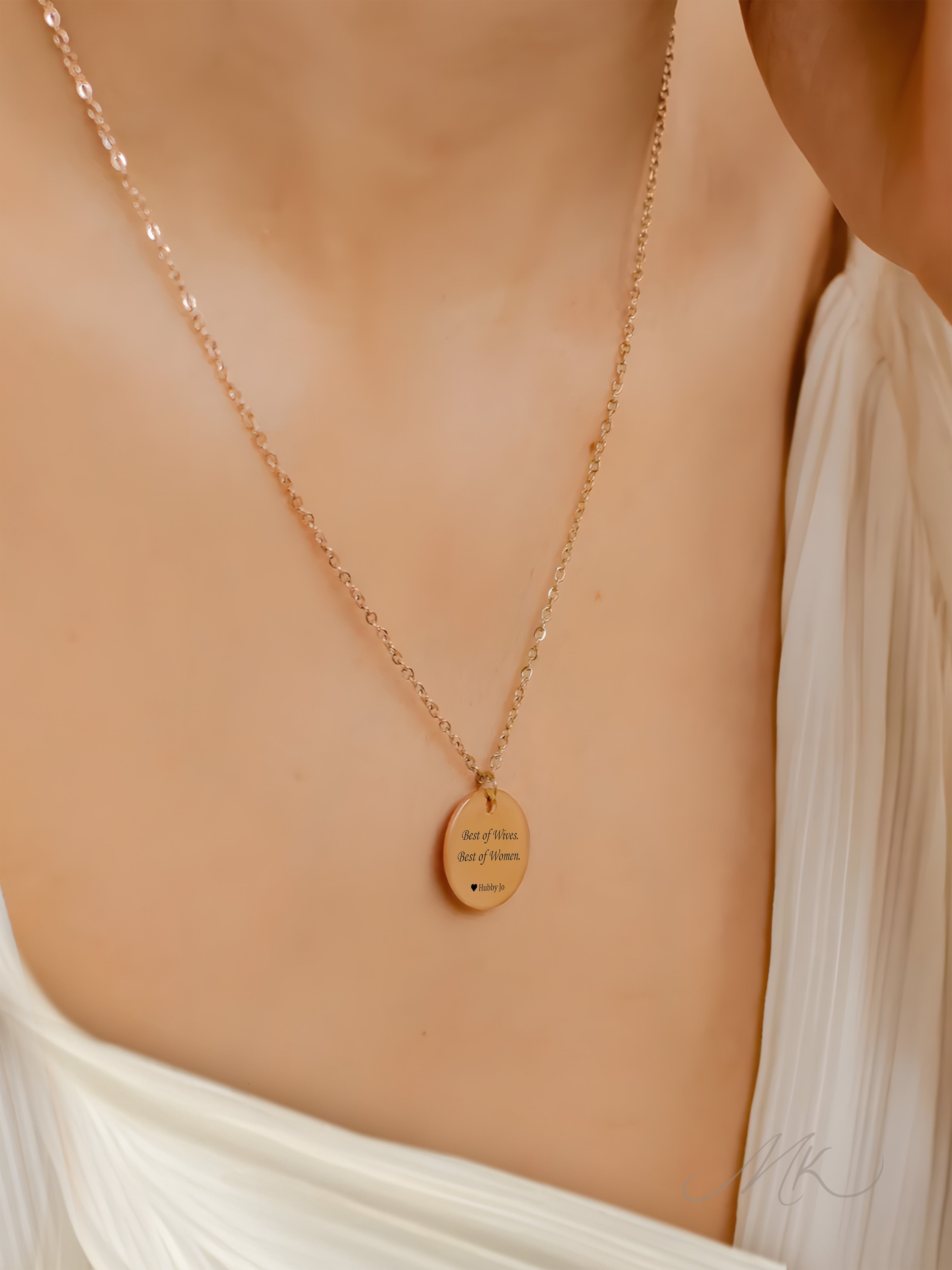 Pure Round Necklace [ENGRAVABLE]